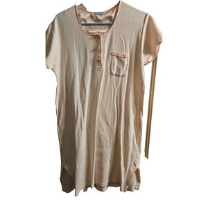 VTG Christian Dior Pale Pink knit night shirt Sz L (?)